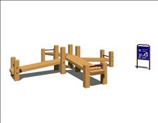 100% Recycled Plastic Station 2, 5102-02, Toe-Reach