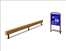 100% Recycled Plastic Station 18, 5118-02, Beam-Walk