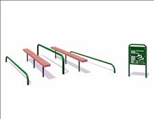 PipeLine Station 13, 9713-03, Sit-Up, with SofDek Bench Tops